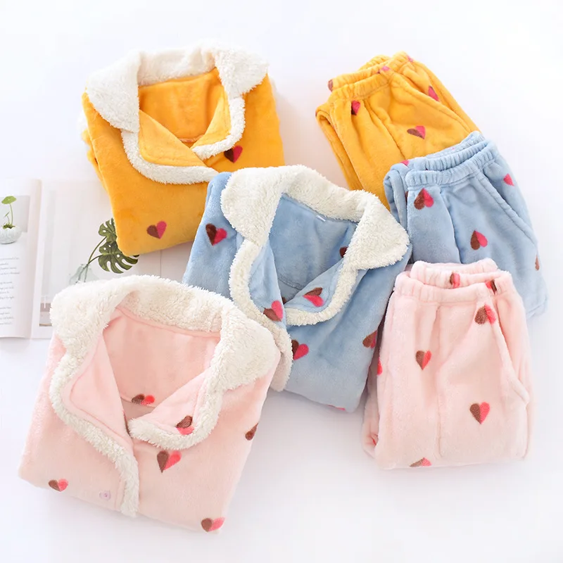 Модная пижама зимняя теплая флисовая женская фланелевая утепленная одежда для