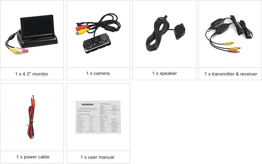 DIYKIT, беспроводная 4," Автомобильная камера заднего вида, комплект, резервный автомобильный монитор, парковочный радар, датчик, 2 в 1, автомобильная камера, парковочная система