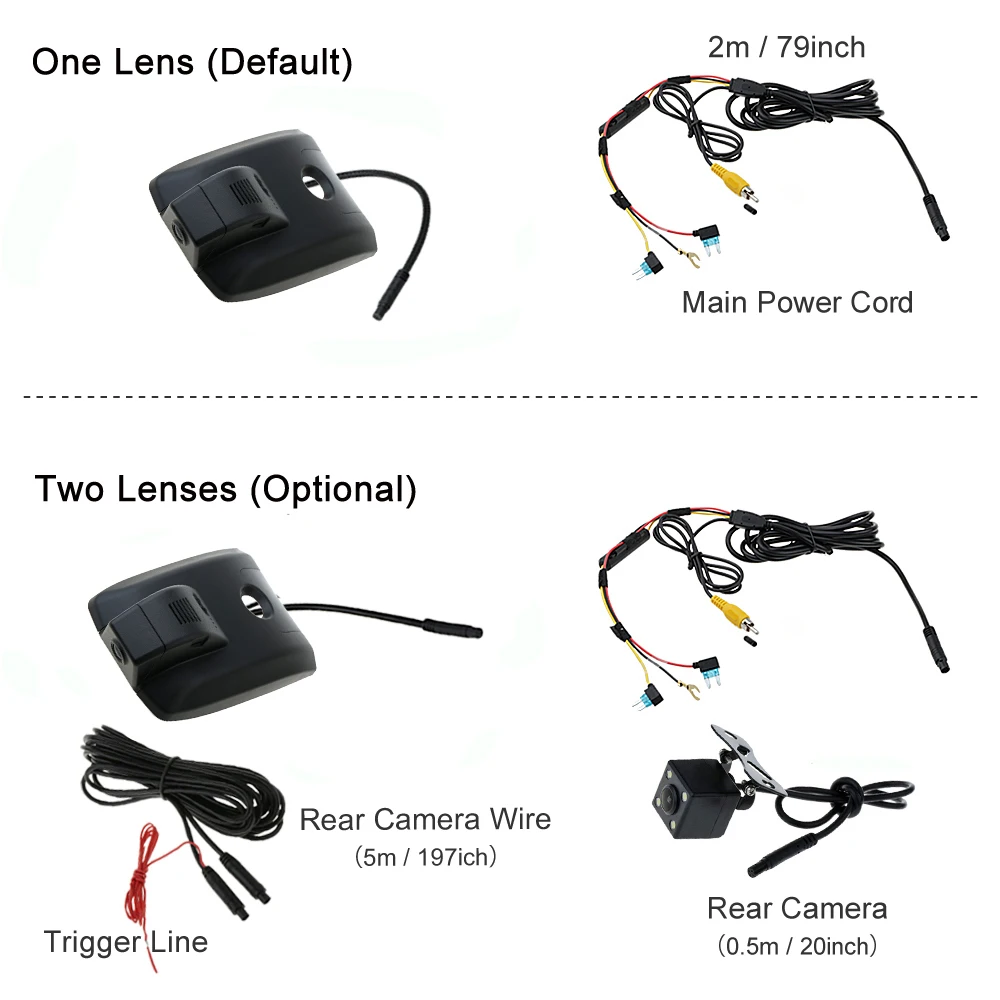 Car DVR Registrator Dash Cam Camera Wifi Digital Video Recorder for Toyota Camry XV70 Daihatsu Altis 2017 2018 2019 2020 | Автомобили и