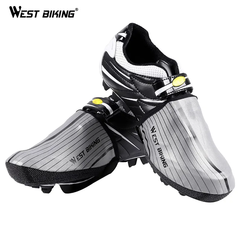 

WEST BIKING Windproof Road MTB Bike Shoes Cover Half Palm Reflective Waterproof Cycling Overshoes Equipment Bicycle Shoe Cover