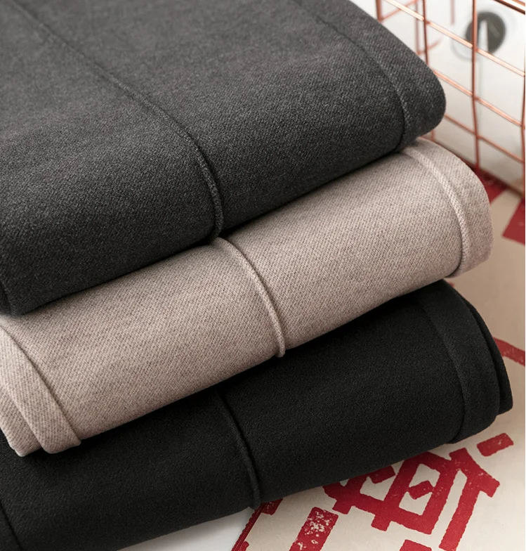 

Autumn Winter Thick Woolen Maternity Pants Elastic Waist Belly Straight Casual Clothes for Pregnant Women OL Pregnancy