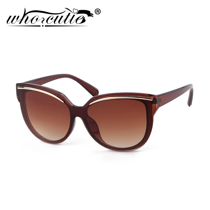 Женские солнцезащитные очки кошачий глаз WHO CUTIE дизайнерские Винтажные