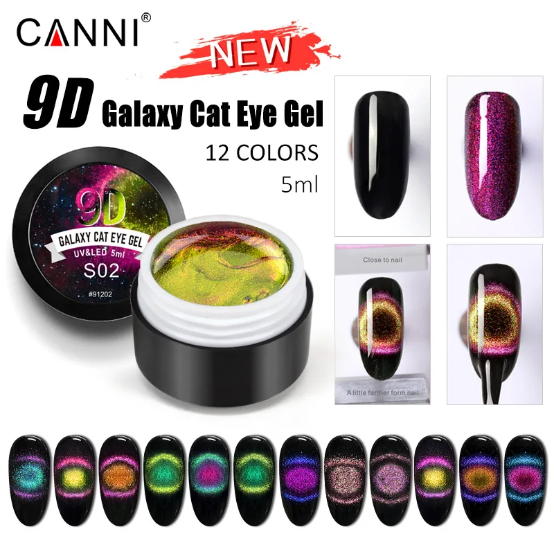 CANNI 9D кошачьи глаза галактика Магнитный Гель лак 2021 новый дизайн ногтей маникюр 5