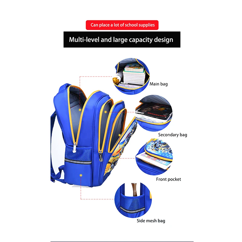 Трансформеры новая детская школьная сумка 3D стерео мультфильм изображение