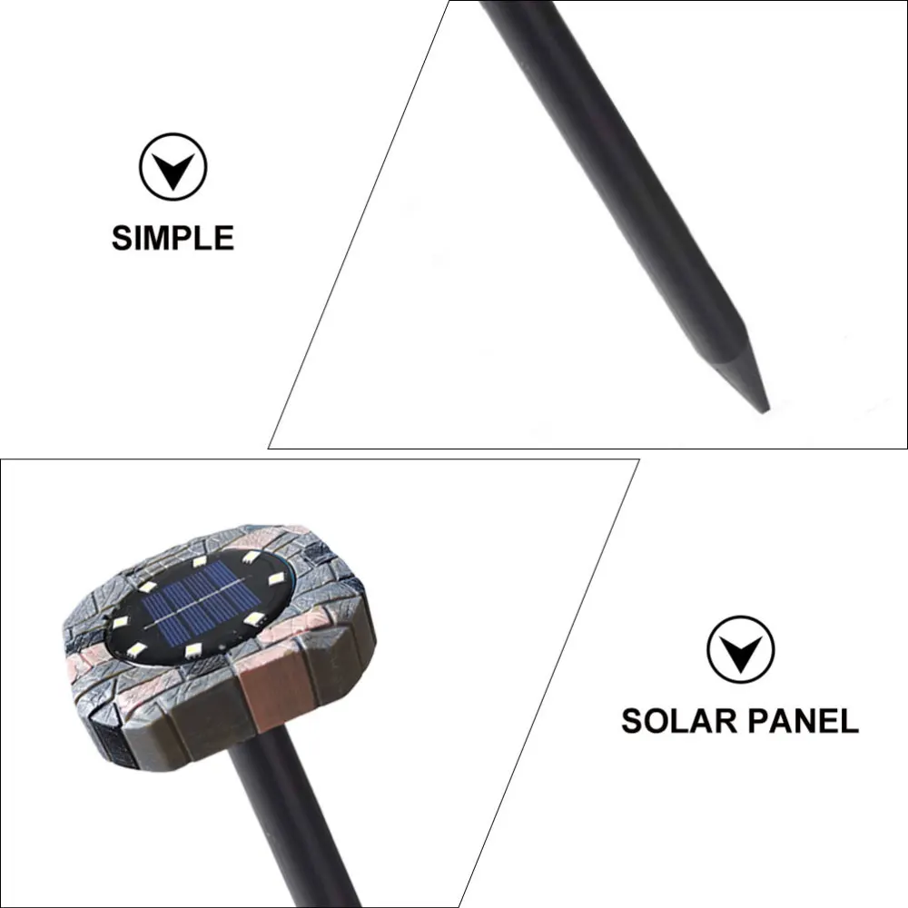 

2Pcs Garden Repeller Yard Snake Repeller Solar Ultrasonic Repeller Light