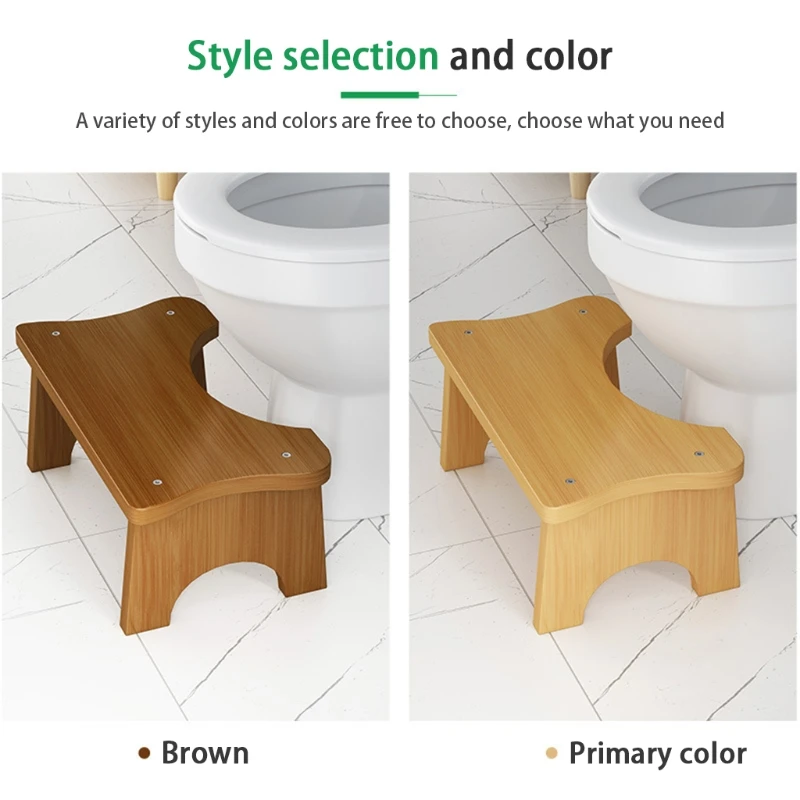 

Adults Kids Anti-slip Foot Seat Rest Helper Toilet Squatly Foot Stool Training Stand Bamboo Step Stool for Bathroom Kitchen