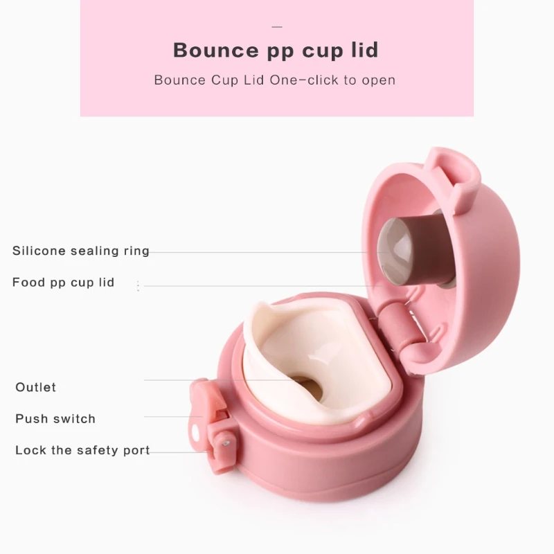 

320ml Vacuum Cup 304 Stainless Steel Bottle Valentines Gift Thermos For Lovers Yellow Purple Pink