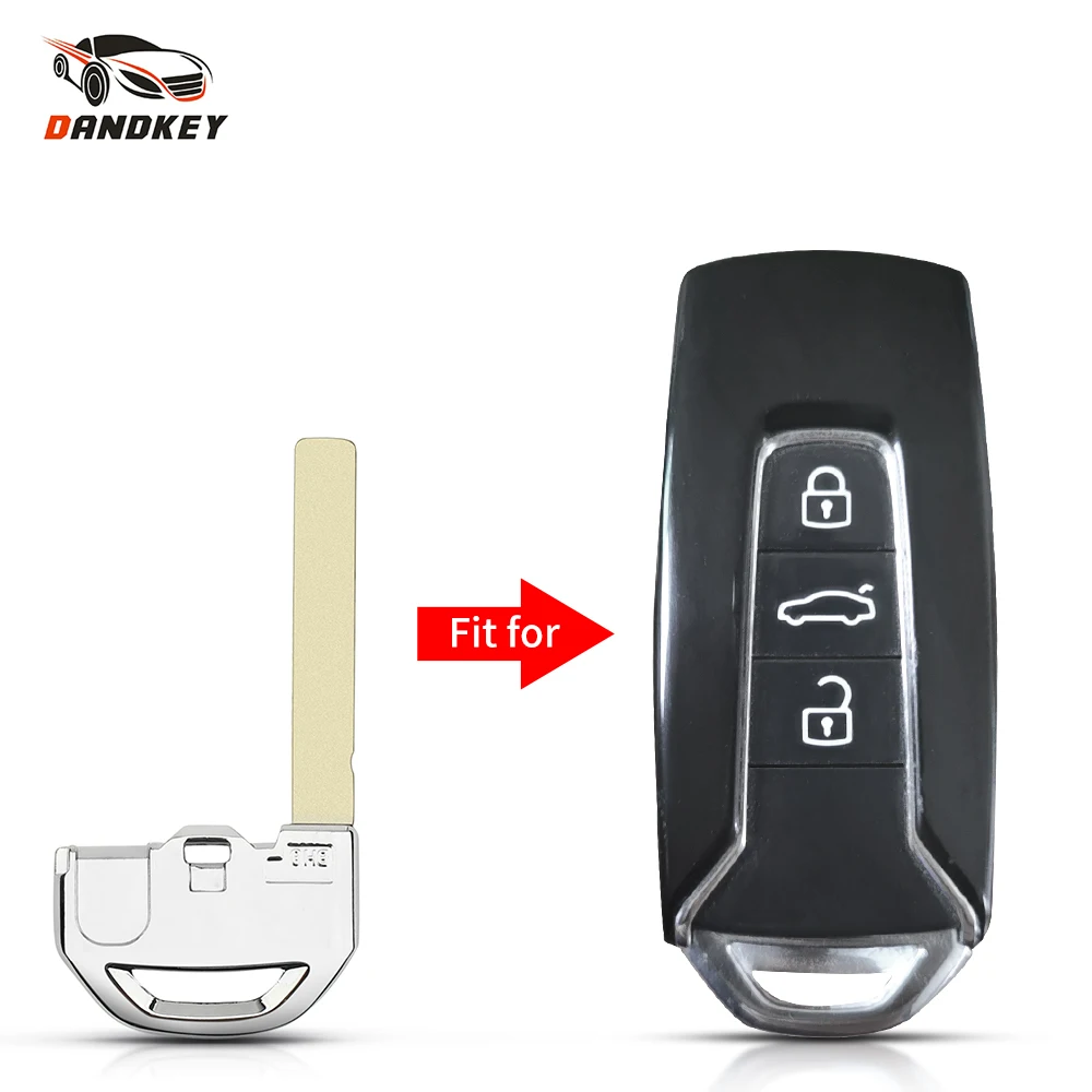 

Dandkey 10pcs For VW Volkswagen Touareg New 2018 2019 Replacement Insert Emergency Remote Smart Uncut Key Blade Car Accessories