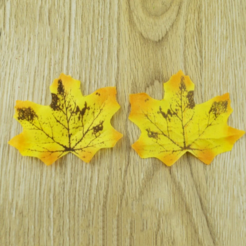 100pcs/pack Artificial Decorative Flowers Maple Fall Leaves Home Garden Decor Scrapbooking Diy Crafts | Дом и сад