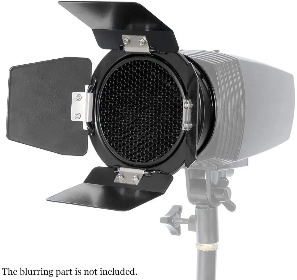 

Godox BD-03 Barn Door with Honeycomb Grid and 4 Color Filter Kits Universal Mount for Godox K-150A K-180A 250SDI 300SDI