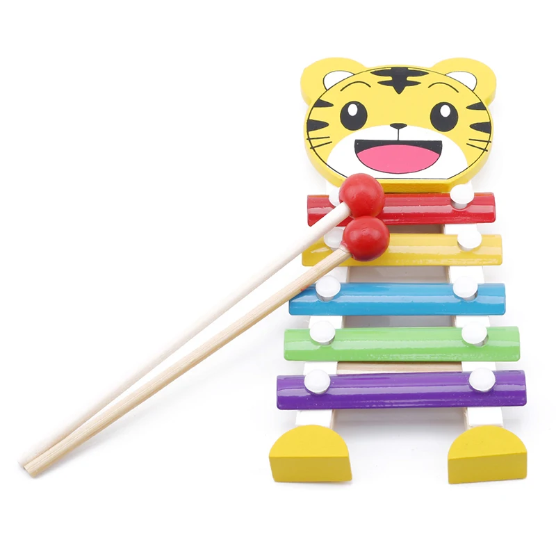

Новый игрушечный ксилофон Монтессори, обучающая игрушка, деревянная рамка с пятью нотами, стильный ксилофон для детей, детские музыкальные ...