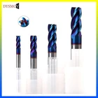 Концевая фреза из карбида вольфрама, HRC65, для резки 4 флейт, 1,5 мм, 2 мм, 3 мм, 4 мм, 5 мм, 6 мм, 8 мм, 1 шт.