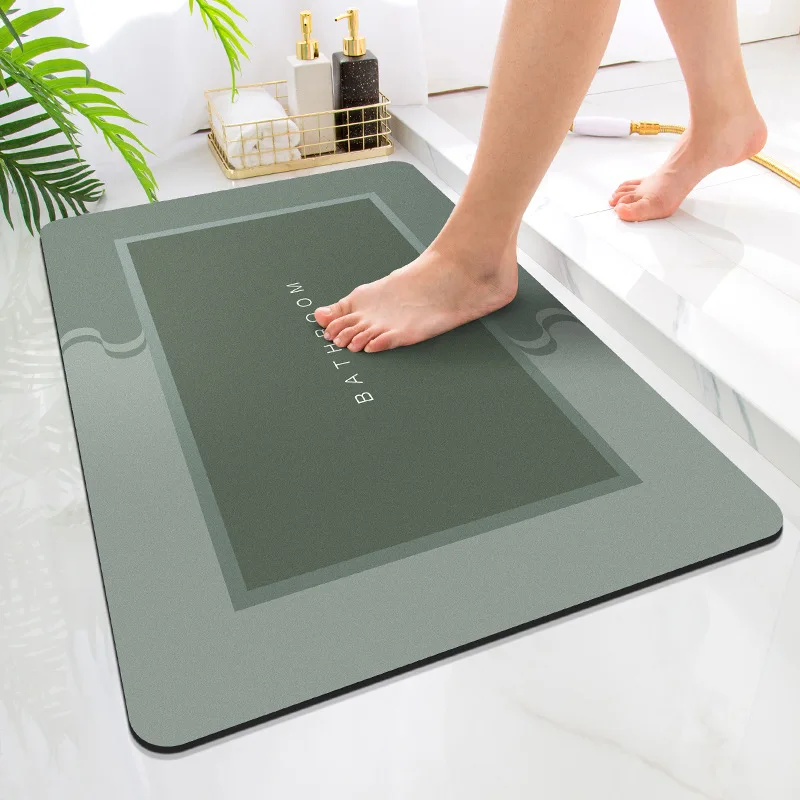 

Супервпитывающий коврик для ванной, нескользящий маслостойкий легко чистящий напольный ковер, Быстросохнущий ковер для ванной комнаты, со...