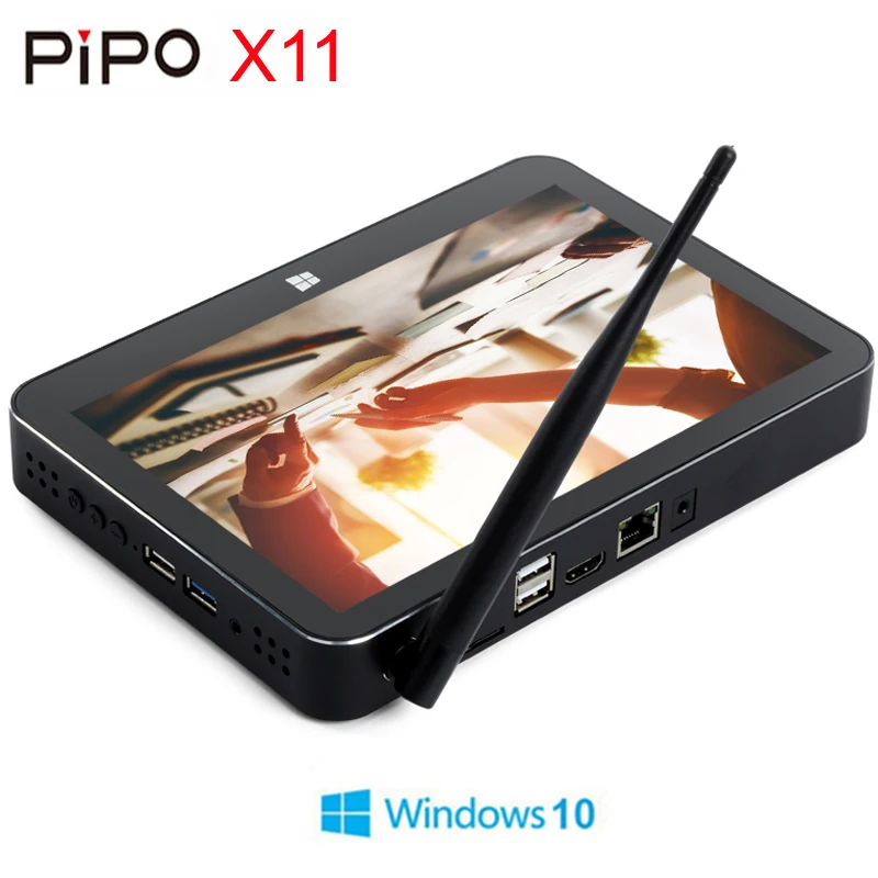 Pipo X9S X11 Мини ПК Intel Cherry Trail Z8350 2 ГБ/32 ГБ Smart tv Box Android Windows 10 Dual OS 8 9 дюймов 1920*1200 P