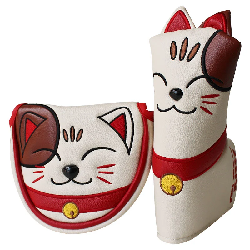 

Cubierta de Putter de Golf, cubierta de cabeza de gatito lindo para hoja de mazo, Putter, cierre magnético, Protector de cabeza
