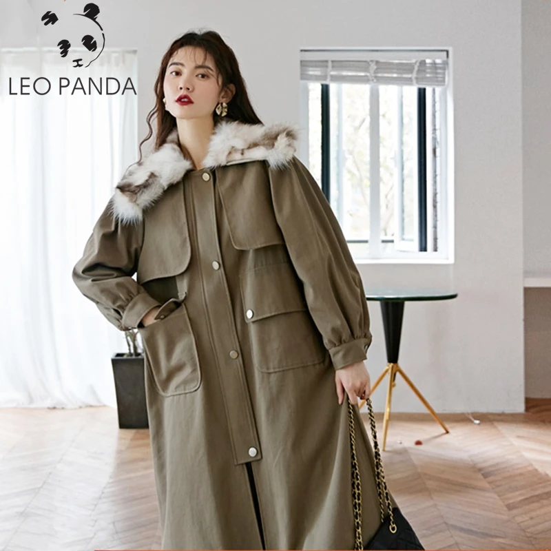 Женское пальто с капюшоном длинная парка толстой хлопковой подкладкой в стиле