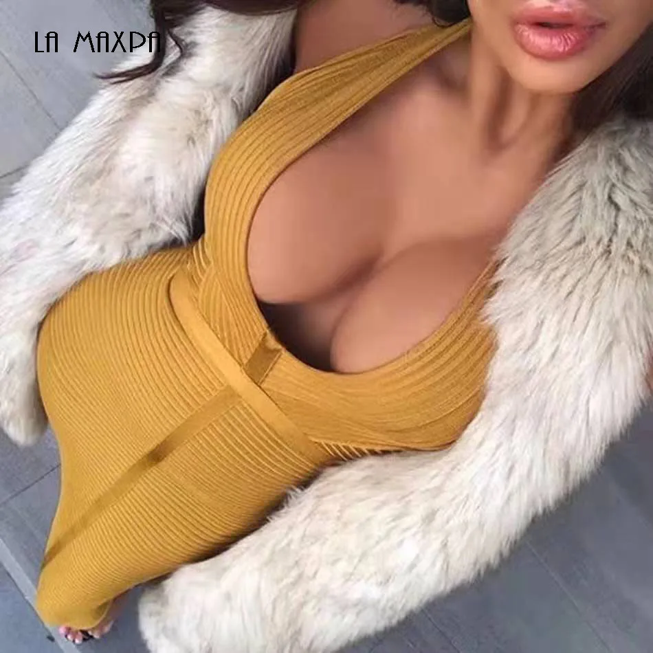 2020 новое летнее модное платье с вырезом на шее женское сексуальное Бандажное