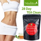 Травяной детоксикационный чай Mulittea, 28 дней, напиток, сжигание жира, потеря веса, очищение толстой кисти, тонкий продукт для похудения, антиожирение, забота о здоровье