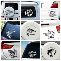 hot sale go fishing car stickers and decals fish sticker for car decoration motorcycle body cool decal covers auto animal