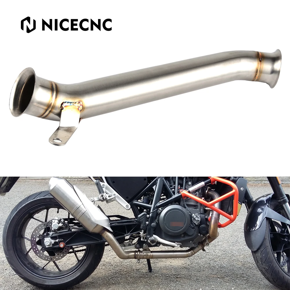 1x Slip-on Decat Down Pipe Exhaust Mid Pipe For KTM 690 Duke 2012 2013 2014 2015 2016 2017 2018 2019 Duke 690 Middle Link Pipe