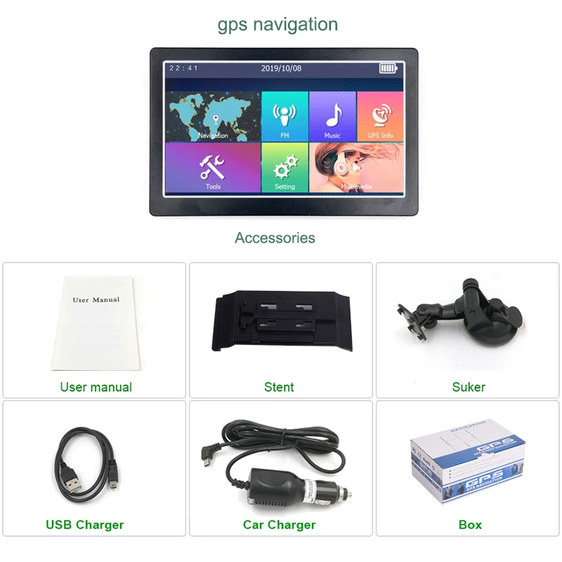 

Anfilite 7 GPS GPS 256 + 8 FM MP3 MP4- GPS