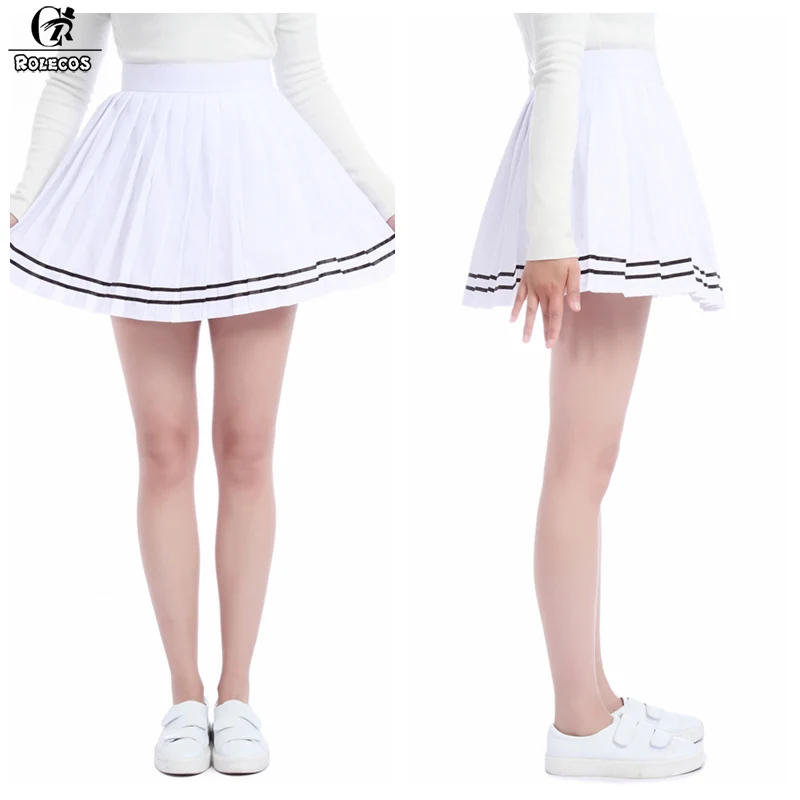 ROLECOS натуральный хлопок 7 Цвет Черный красный белый цвета юбка с завышенной