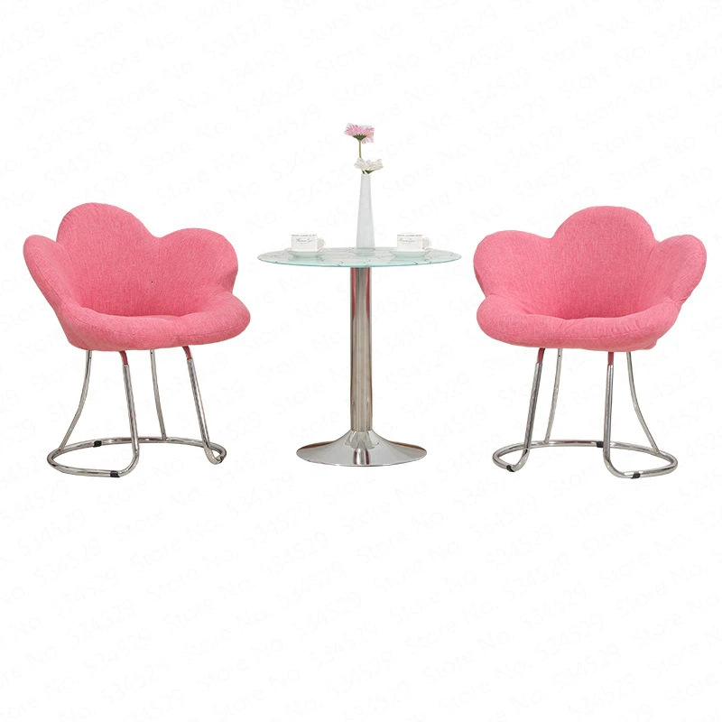 

Креативный стул для макияжа, современный минималистичный барный стул для гостиной, гостиной, спальни, милый розовый стул принцессы для крас...