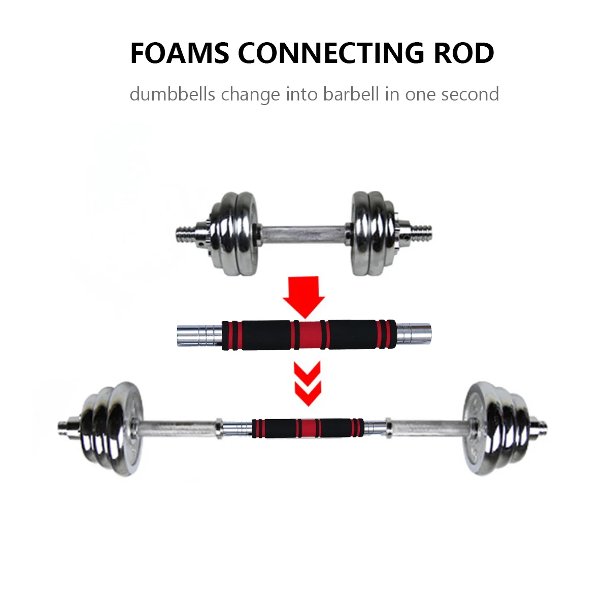 2pcs Dumbbell Connecting Rod Durable Connector with Spanner and Bolt | Спорт и развлечения