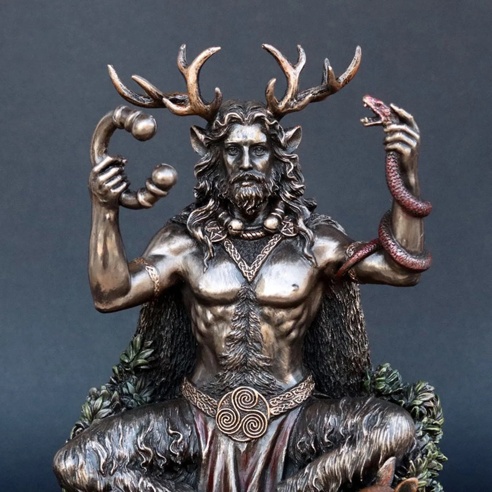 

5 Inch Cernunnos Celtics Horned God of Animals Resin Statue The Underworld Statue for Home Garden Decoration TT-best