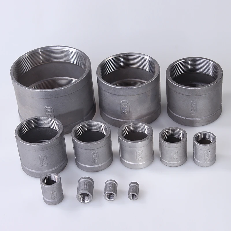 

Water connection 1/8" 1/4" 3/8" 1/2" 3/4" 1-1/4" 1-1/2" Female Threaded Coupling F/F Stainless Steel SS304 Couple Pipe Fittings