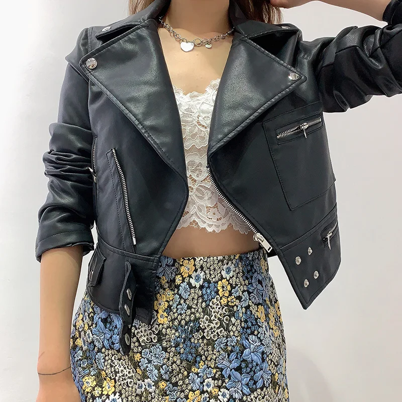 ZQLZ женское осеннее пальто куртка из искусственной кожи для женщин 2020 НОВАЯ