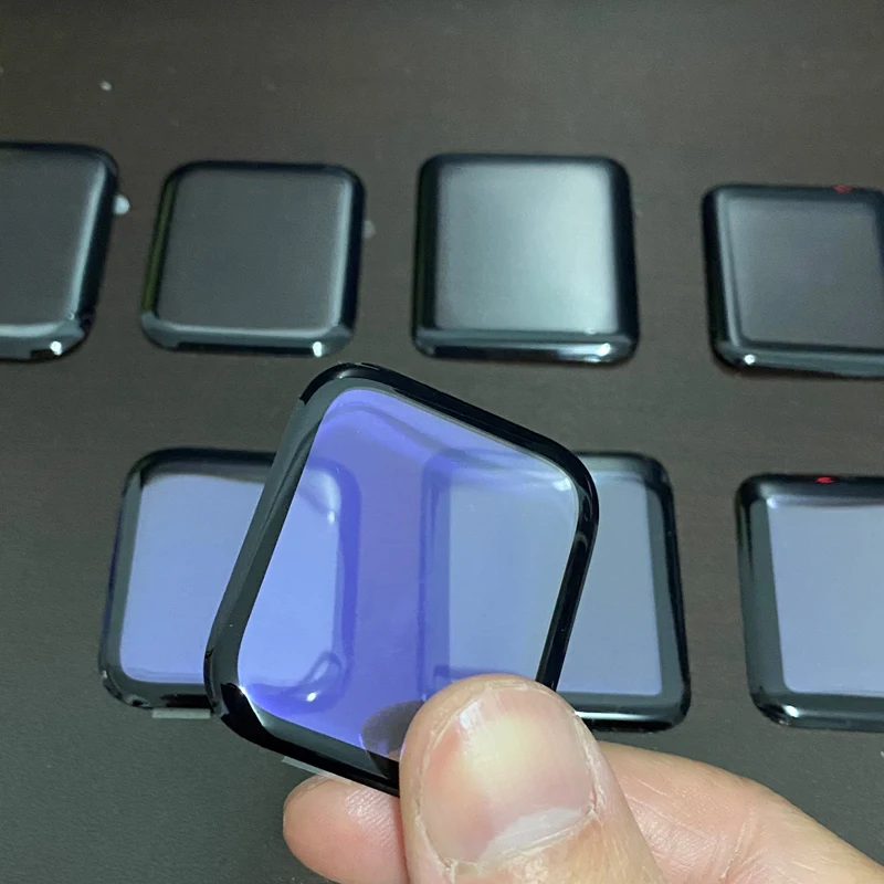 Полный закругленный протектор экрана для Apple Watch версии 6 5 4 3 SE 38 мм 42 анти-синяя