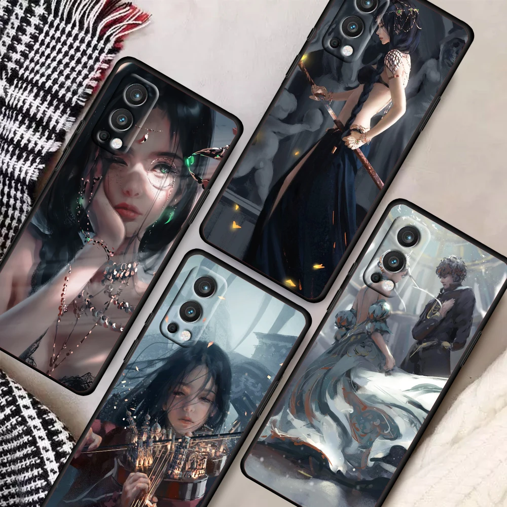 

Princess fantasy girl art For OnePlus Nord 2 CE N10 9Pro 8Pro 8T 7T 7 6T 6 5T 5G Silicone Shell Black Phone Case Cover