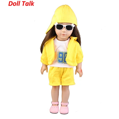 doll with clothes Американская кукла девочка 43 см мягкие Реалистичные шелковые куклы в одежде 17 Дюймов Куклы для девочек лучший подарок на Рождество и день рождения - Цвет: doll with clothes