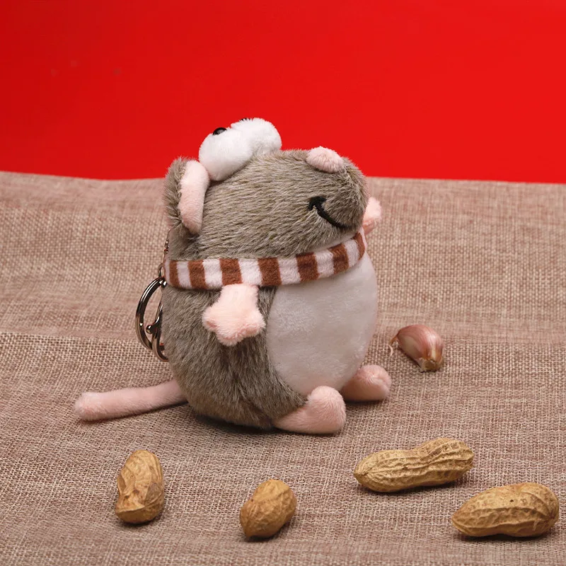 

Cute little hamster keychain school bag plush pendant toy cartoon doll boutique mouse doll backpack pendant Stuffed&PlushUnisex