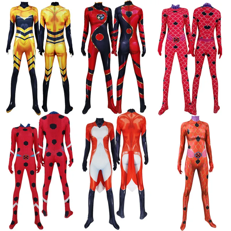 Божья коровка королева пчела Косплей Костюм Zentai наряды Униформа комбинезон боди