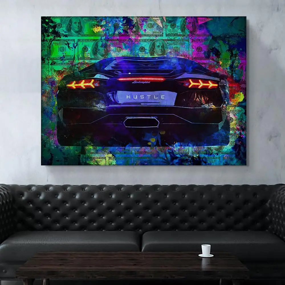 

Picture Wall Art Posters Sports Car Money Painting Posters And Prints Canvas Art Poster Poster Vintage