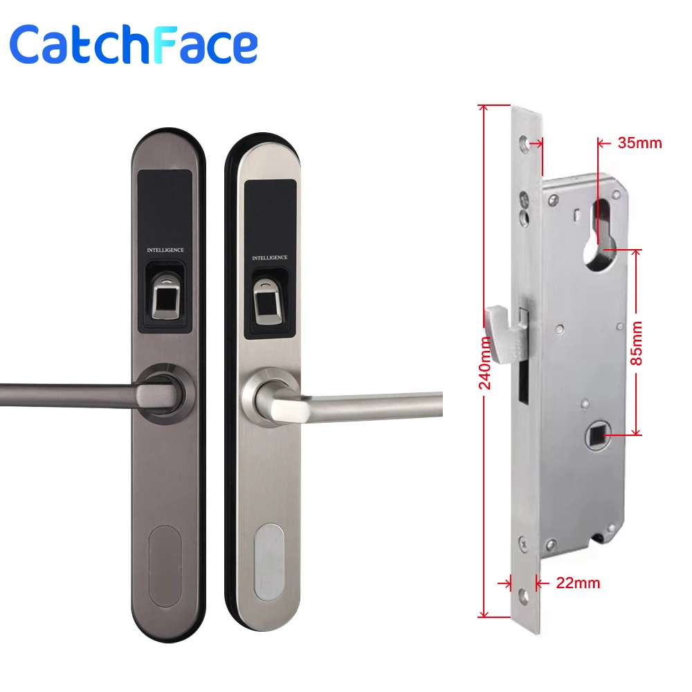 Водонепроницаемый Электронный замок для раздвижных дверей, биометрический замок для раздвижных дверей без ключа с отпечатком пальца для деревянной или алюминиевой стеклянной двери