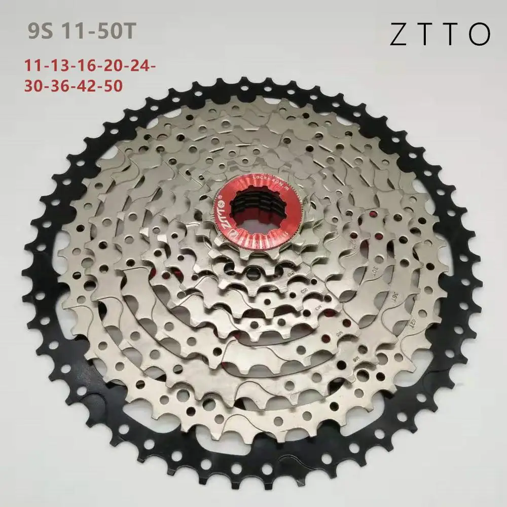 ZTTO 9 скоростная кассета 11-50T MTB 9 S Freewheel для M430 M4000 M590 cassete 9 velocidade freewheel k7 slx cassete 9 v