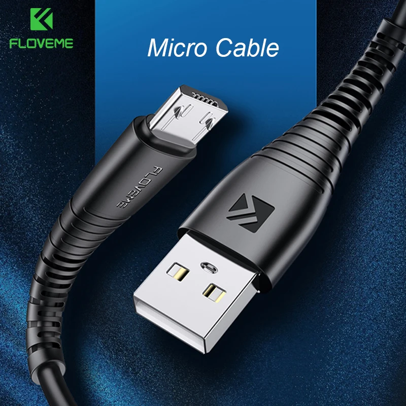 Кабель FLOVEME Micro USB для телефонов Android 2.4A 0.5 1 м|Кабели мобильных телефонов| |