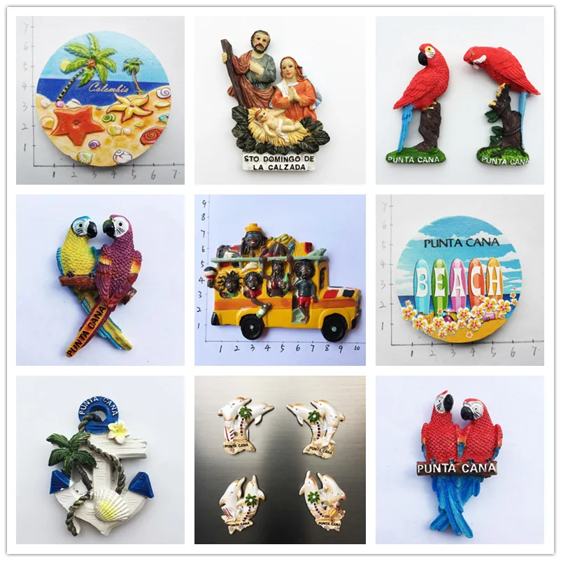 Сувенирный 3d Магнит для холодильника резиновая шляпа Пунта Кана пляжный якорь