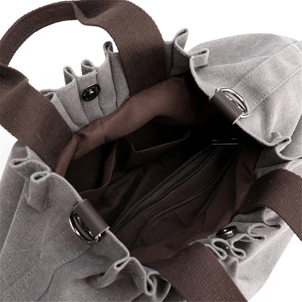 

Pleated Handbag Womens Bucket Bags Canvas Shoulder Bags for Women Designer Casual Crossbody Bag Fashion Travel Female Tote Bag