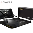 Солнцезащитные очки AOWEAR поляризационные для мужчин и женщин, классические квадратные солнечные аксессуары в стиле ретро, без оправы, для вождения