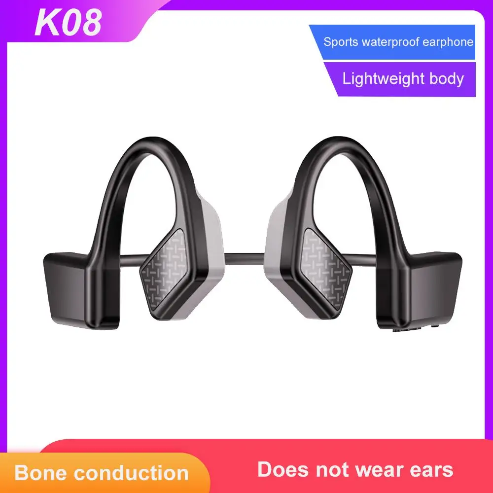 

K08 Bluetooth-compatible 5.0 Headphones Lossless Transmission Bone Conduction Earphone Stereo Wireless Waterproof Sports Headset