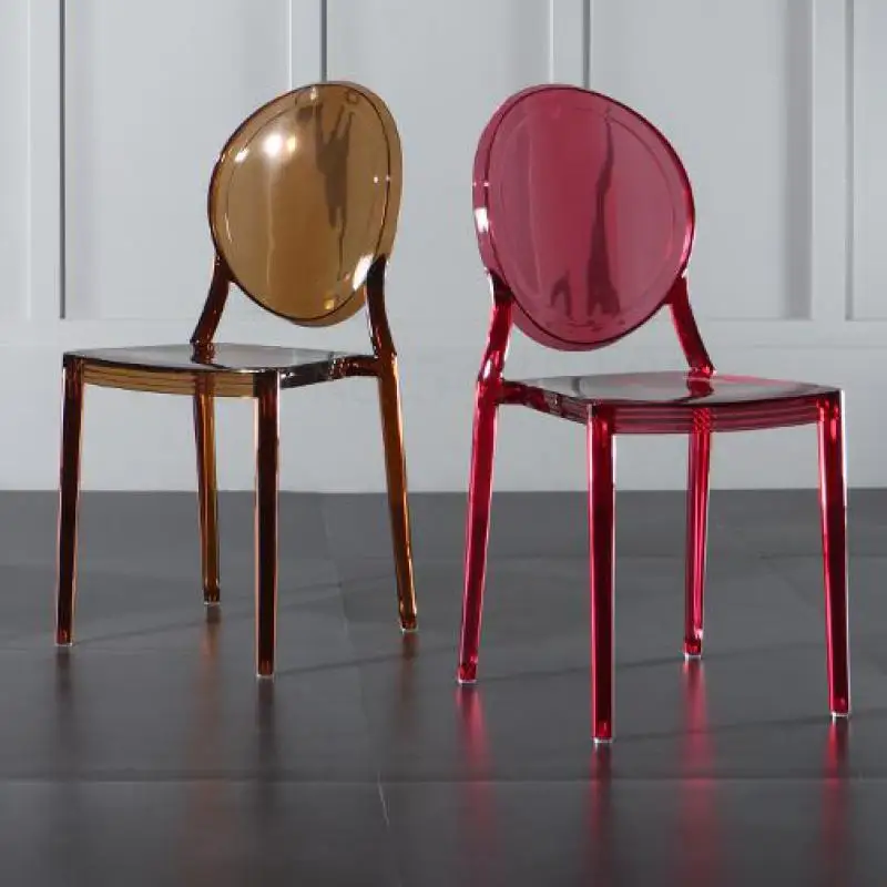 600 прозрачный обеденный стул современный минималистичный стул-призрак