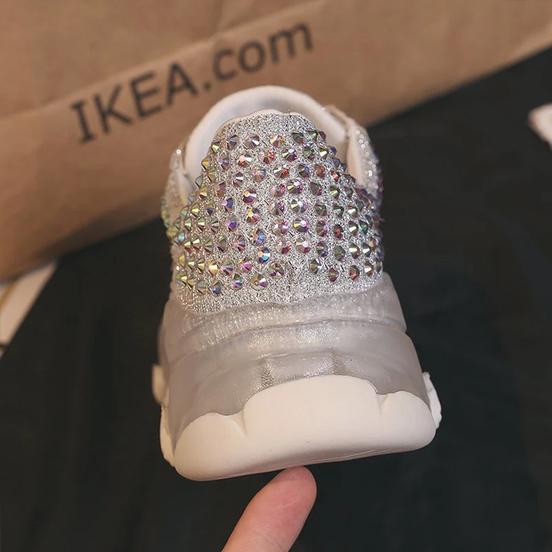 

wohdhe Bling Women Sneakers Breathable Platform Comforable Tenis Feminino Casual Women Summer Vulcanized Shoes Zapatillas Mujer