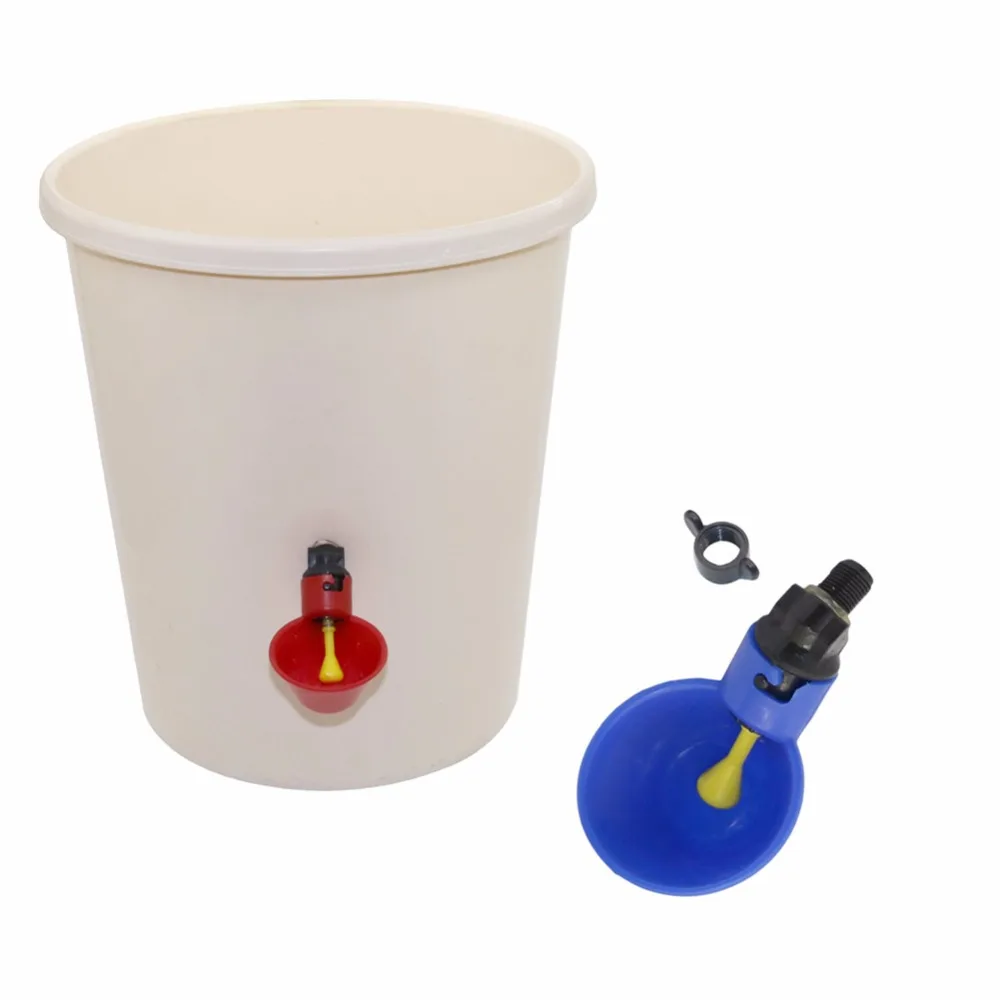 

1 Pcs Chicken Drinking Cup Automatic Drinker Chicken Feeder Plastic Poultry Water Drinking Cups Easy Installation With Screws