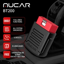 THINKCAR MUCAR BT200 OBD2 Diagnostic Tool  Code Reader Full System Diagnosis Free OBD2 Scanner 1Year Oil/SAS Reset PK Thinkdiag