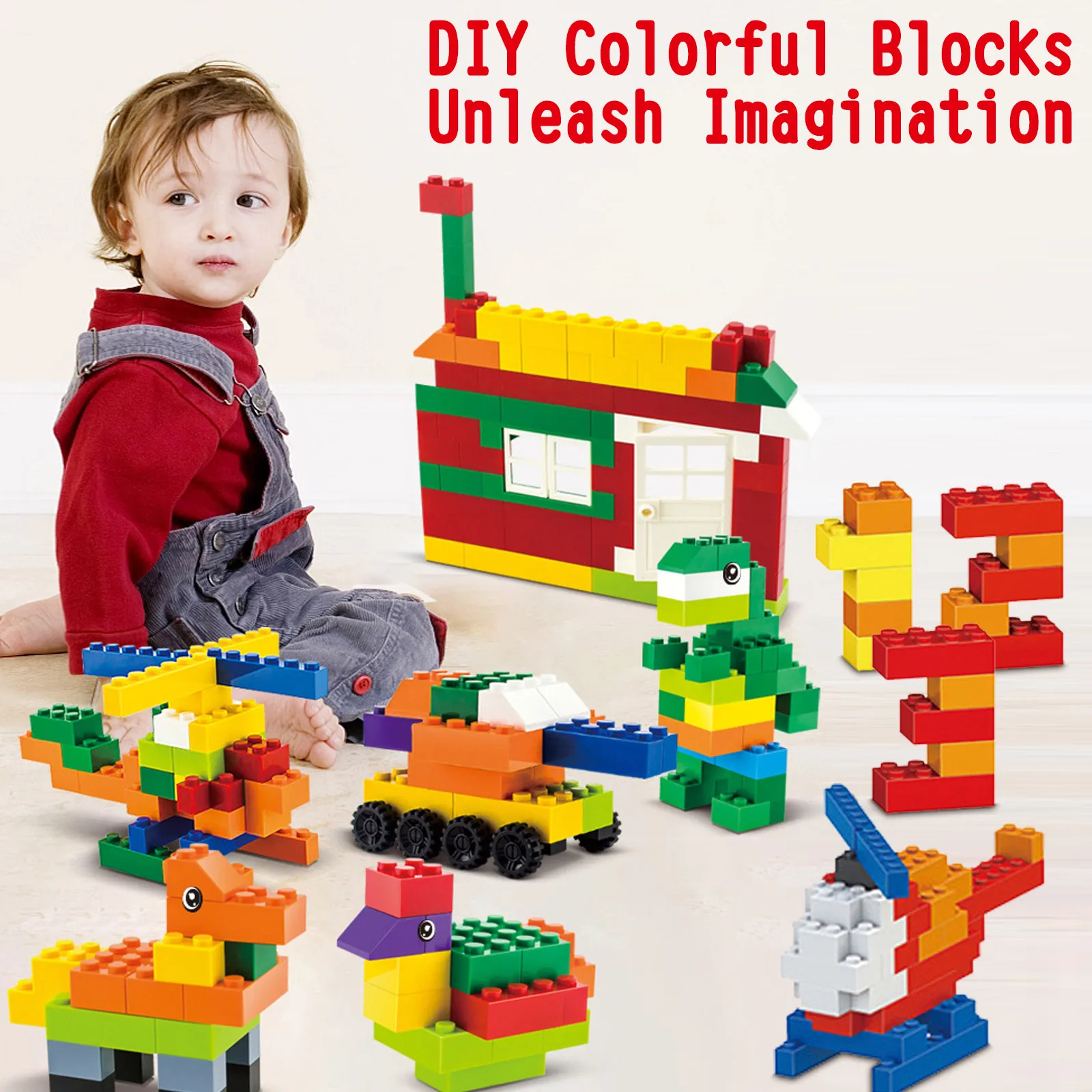 

1000 Pieces Classic Building Bricks Blocks Set with Baseplate Separator Compatible with All Major Brands Kids Toddlers Gift