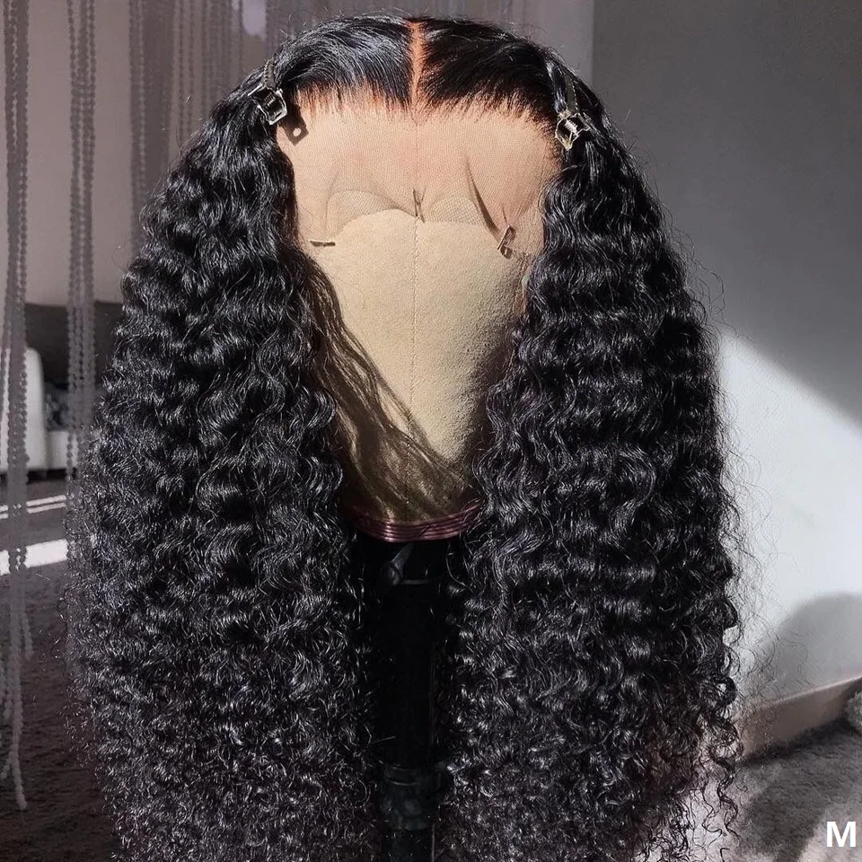 KL 4B 4C афро кудрявый парик бразильские Remy человеческие волосы 150 плотность полный